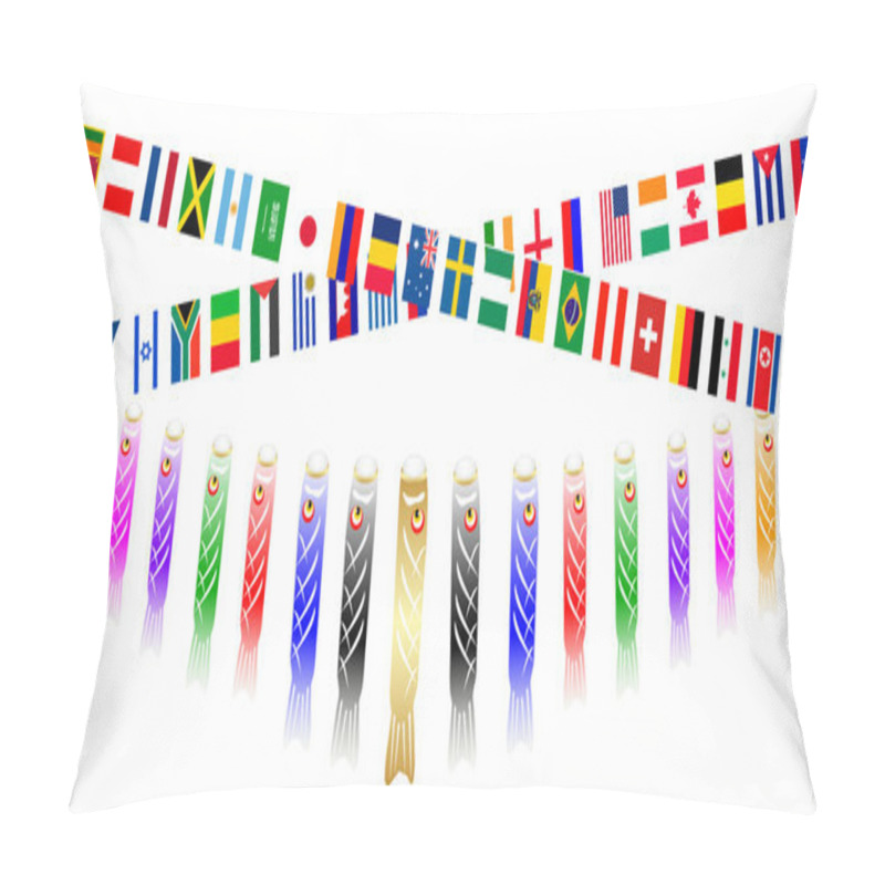 Personality  Carp Flag Background Pillow Covers