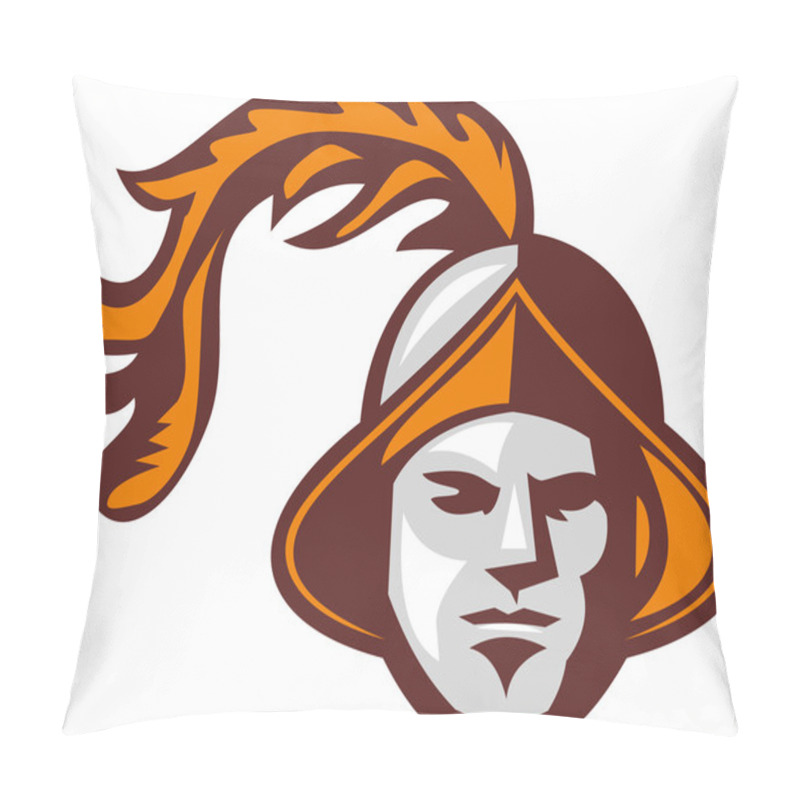 Personality  Spanish Conquistador Head Retro Pillow Covers