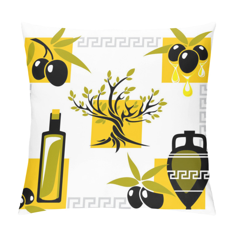 Personality  Greece Olive Pillow Covers