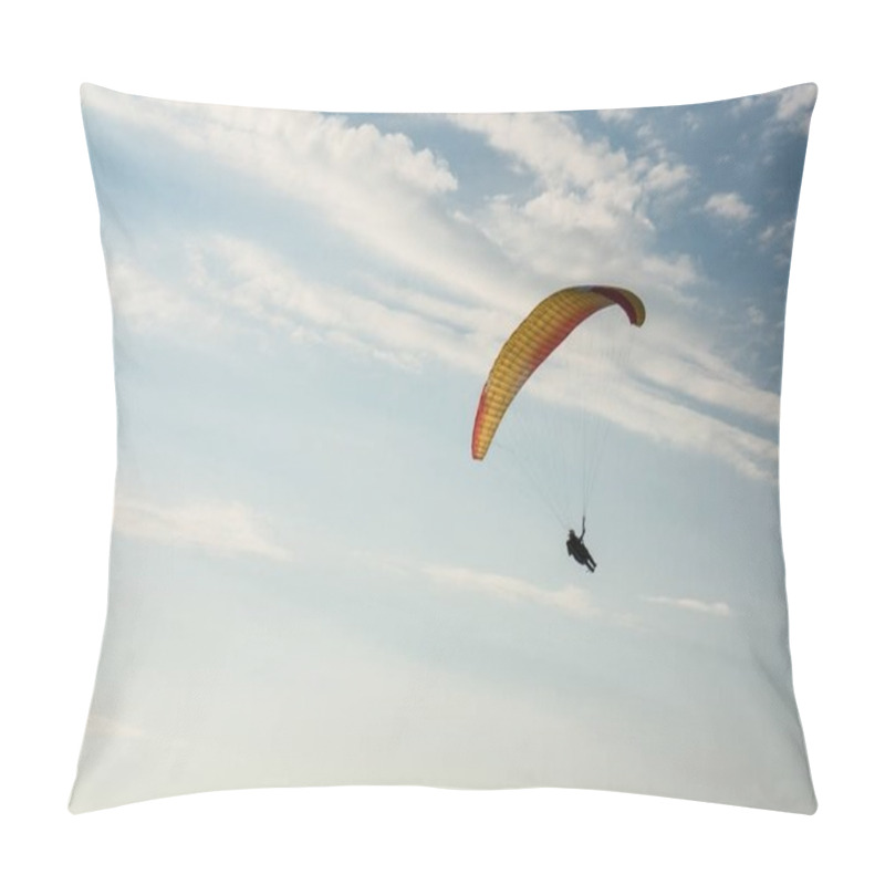 Personality  Person Flying On Paraplane Pillow Covers