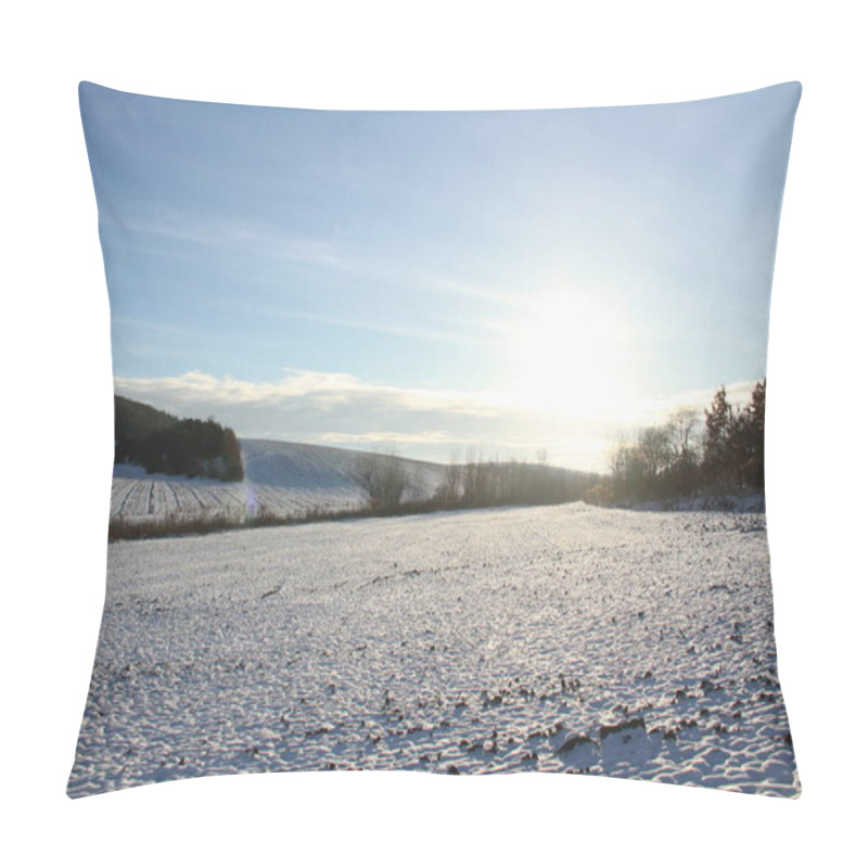 Personality  Snow-covered Ukrainian Fields And Gardens. Backgrounds Of Winter Nature For Phones And Tablets. Seasons Of The Year. Pillow Covers