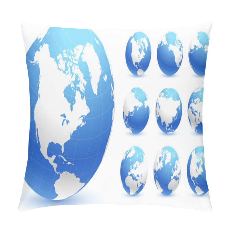 Personality  Globes Original Vector Illustration Pillow Covers