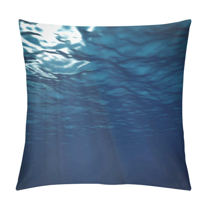 Personality  3D Illustration Rendering Underwater Of Ocean Waves. Pillow Covers