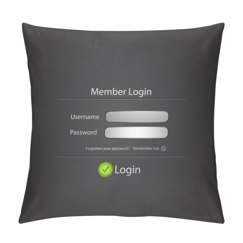 Personality  Login Black Modern Vectorn Background Pillow Covers