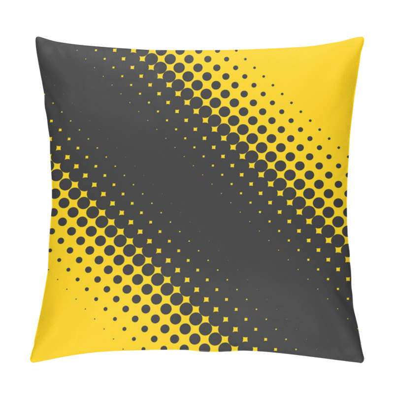 Personality  Halftone Illustrator. Halftone Dots.halftone Effect. Halftone Pattern. Vector Halftone Dots. Black Dots On Color Background. Vector Halftone Texture Pillow Covers