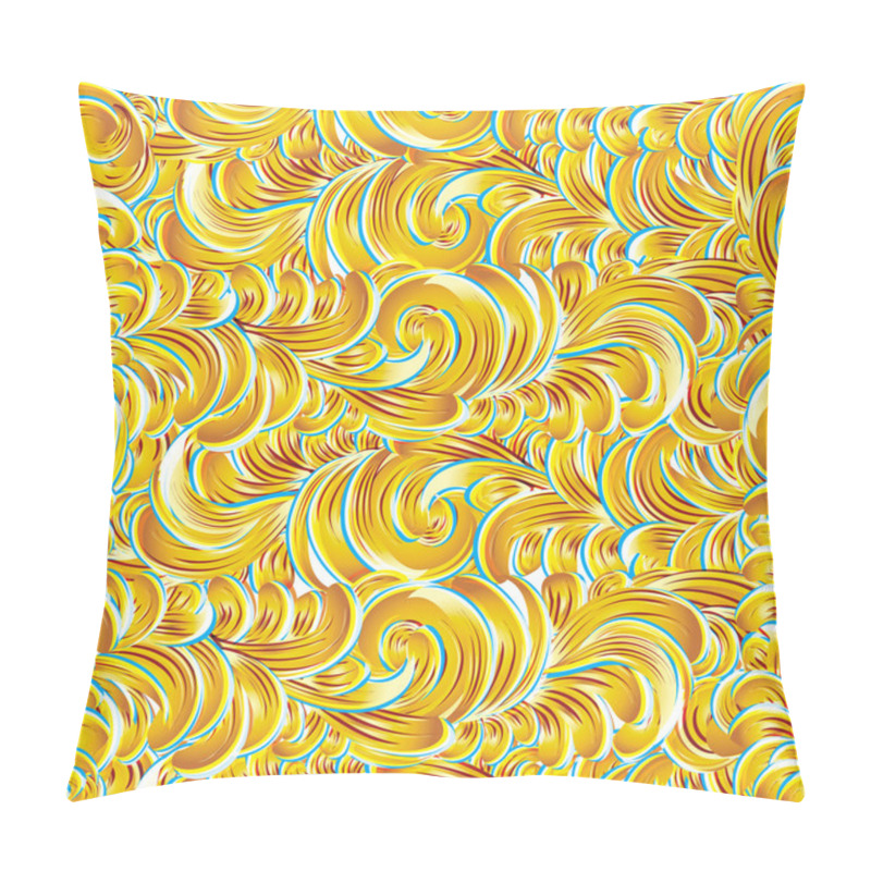 Personality  Waves. Seamless Vector Background. Pillow Covers