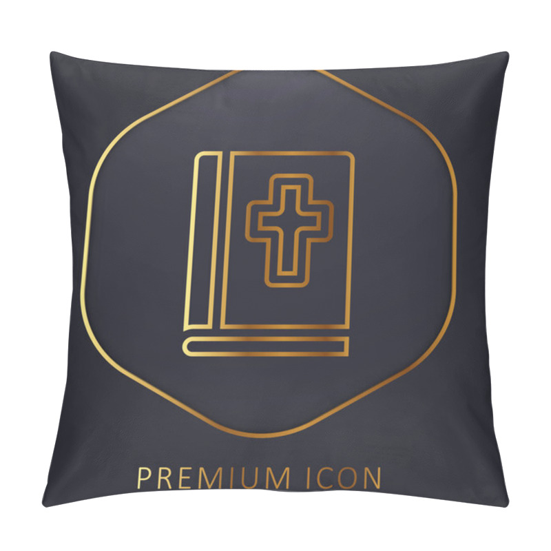 Personality  Bible Golden Line Premium Logo Or Icon Pillow Covers