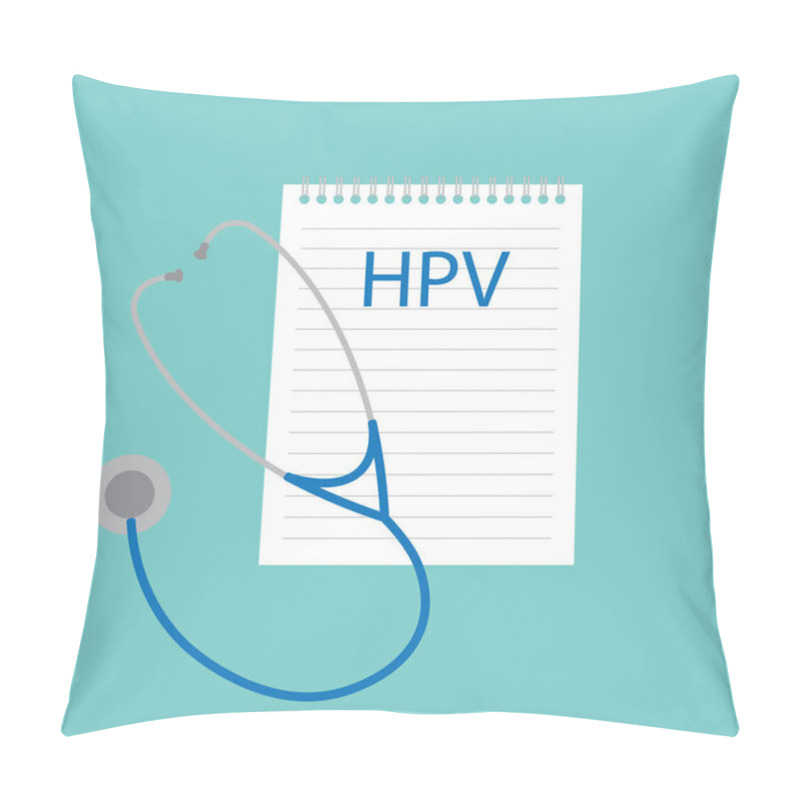 Personality  HPV (Human Papillomavirus) Acronym Written In Notebook- Vector Illustration Pillow Covers