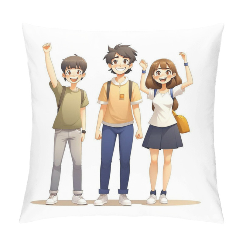 Personality  A Vector Character Embodies Joyful Spirit In The Illustration Pillow Covers