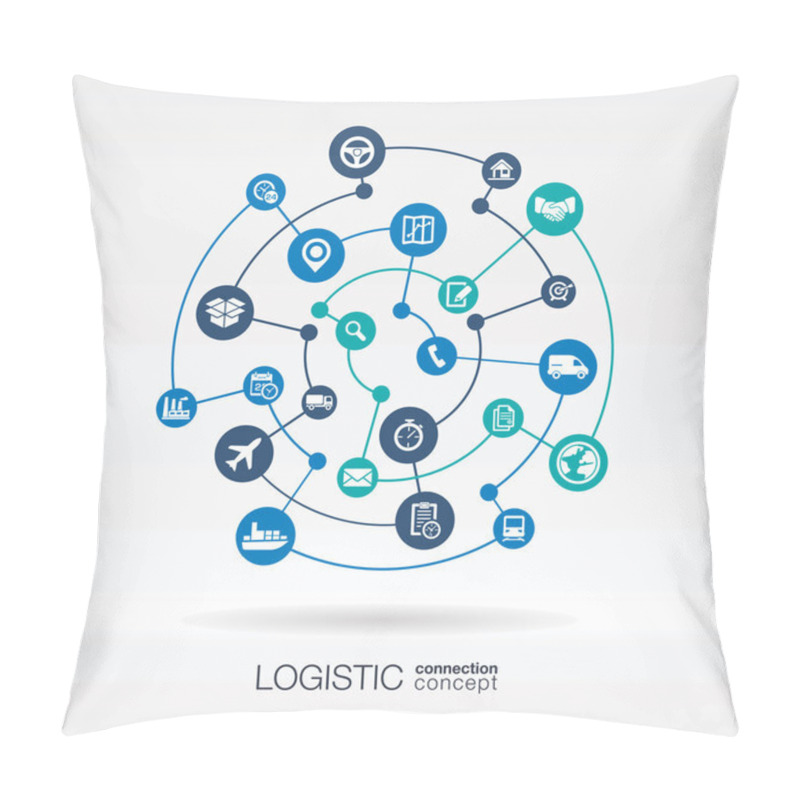 Personality  Logistic Connection Concept. Pillow Covers