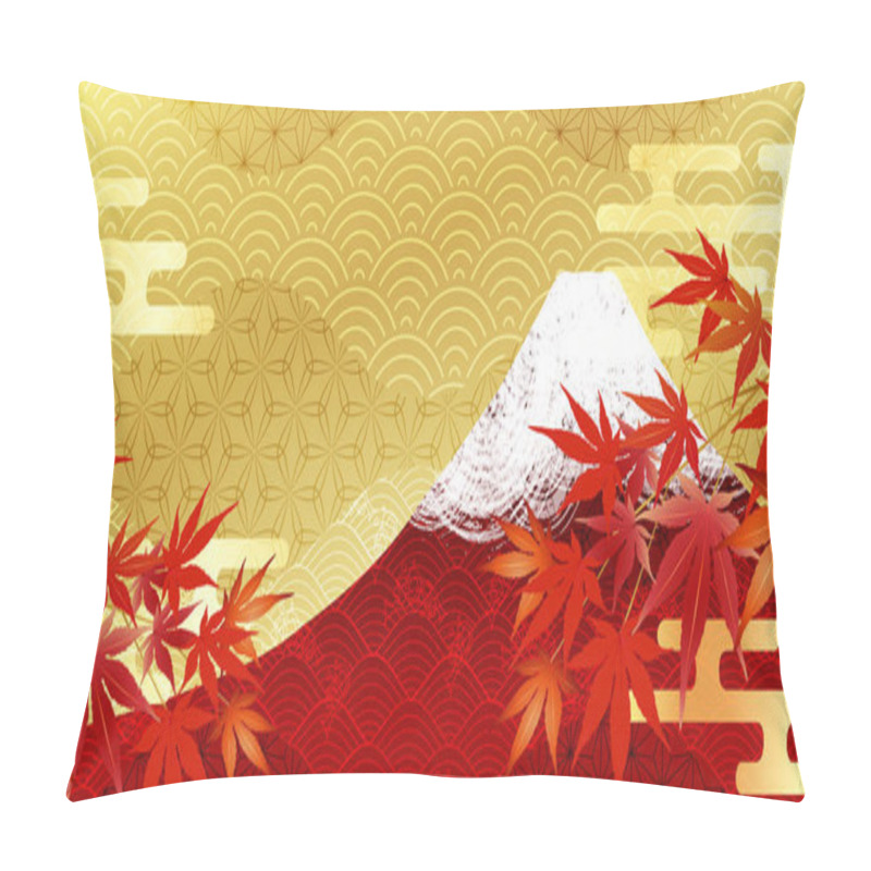 Personality  Mt. Fuji Autumn Leaves Autumn Background  Pillow Covers