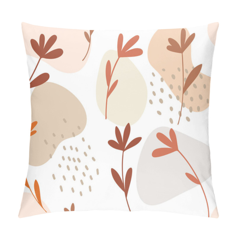 Personality  Seamless Abstract Pattern. Vector Background With Leaves, Autumn Theme Pillow Covers