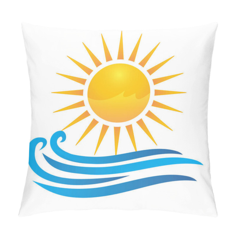 Personality  Sun And Waves Logo Pillow Covers