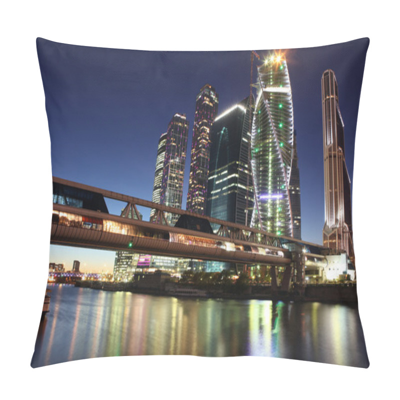 Personality  Beautiful Night View Skyscrapers City International Business Cen Pillow Covers