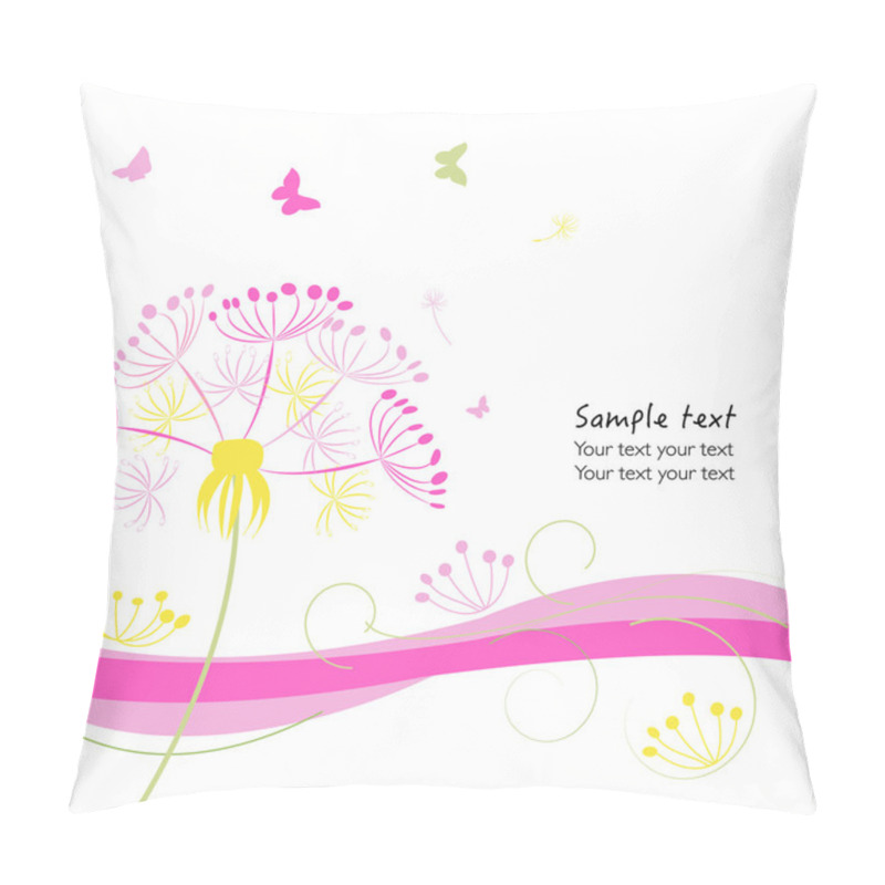 Personality  Abstract Dandelion Valentine Day Greeting Card Vector Background Pillow Covers