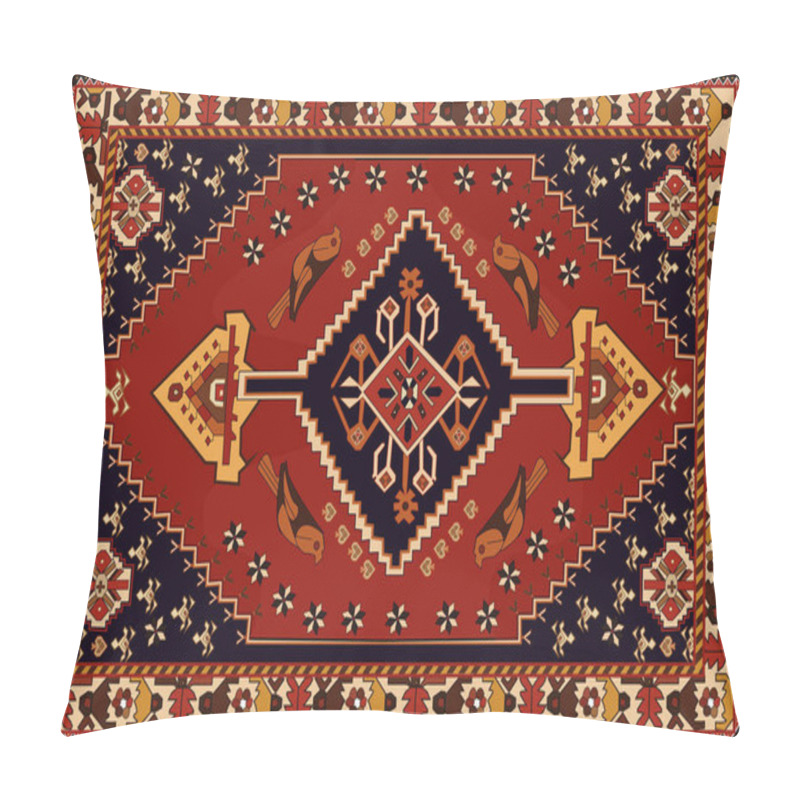 Personality  Persian Carpet, Tribal Vector Texture. Easy To Edit And Changing 16 Colors With Swatches Palette. Pillow Covers