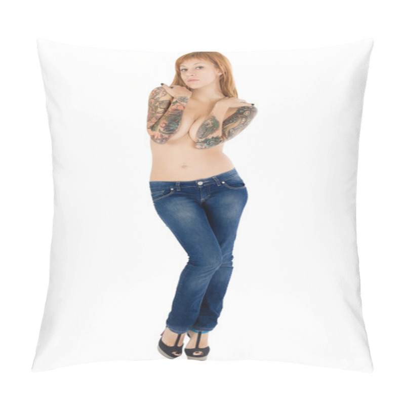 Personality  Beautiful Tattooed Woman Pillow Covers