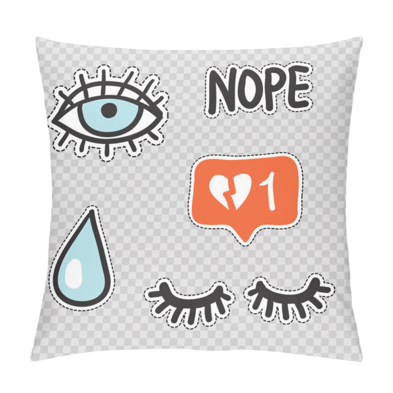 Personality  Seamless Pattern-  Nope Phrase Pillow Covers