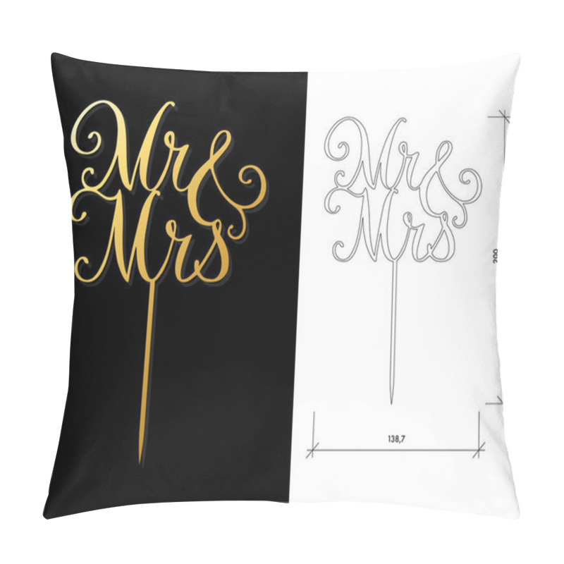 Personality  Wedding Cake Topper Pillow Covers