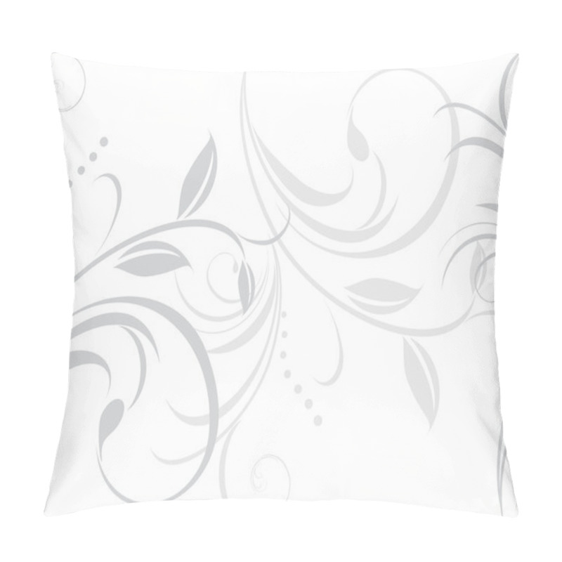 Personality  Ornamental Light Gray Border Isolated On The White Pillow Covers