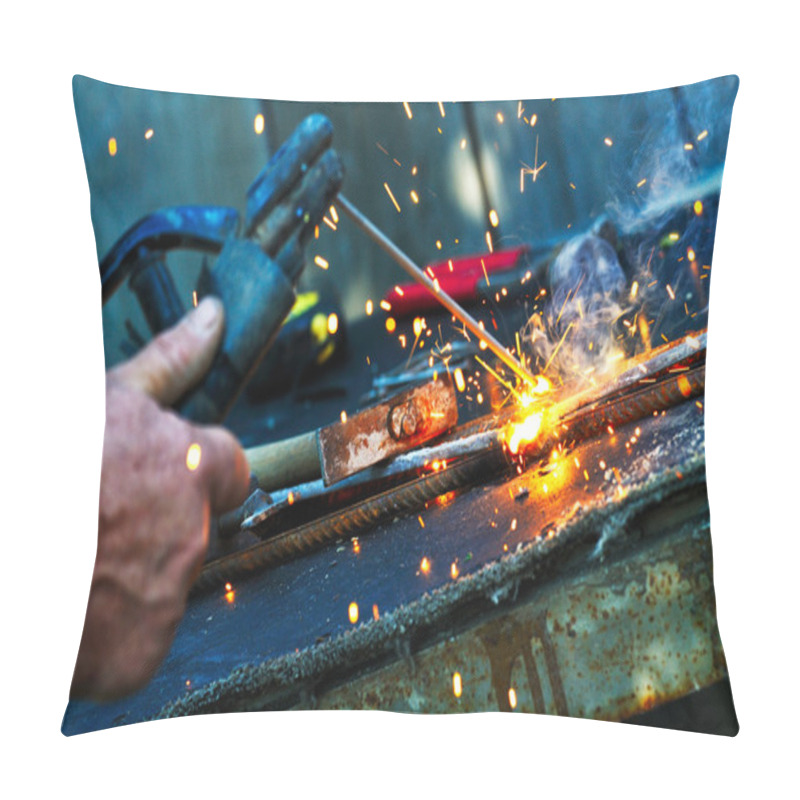 Personality  Welding Close-up Bright Light Pillow Covers