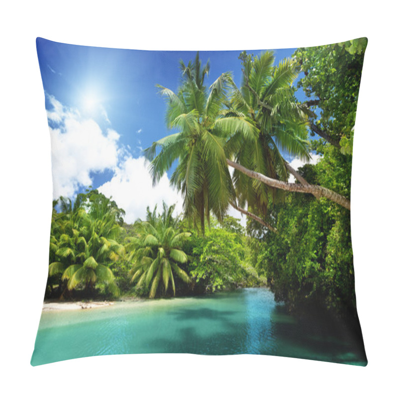 Personality  Lake And Palms, Mahe Island, Seychelles Pillow Covers