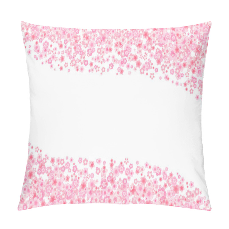 Personality  Vector Cherry Or Sakura Blossoms Wavy Design Element Pillow Covers