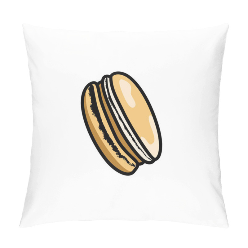 Personality  Delicious Macaron Cookie Clip Art For Sweet Design Projects Pillow Covers