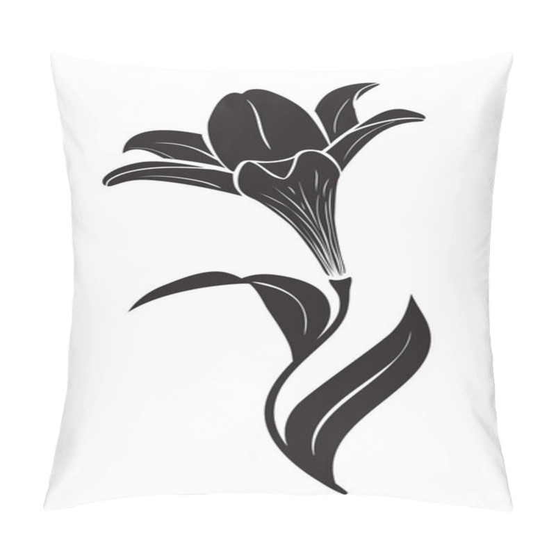 Personality  Lily Flower Vector Icon Pillow Covers