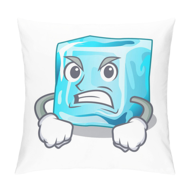 Personality  Angry Ice Cubes Set On Wiht Character Vector Illustration Pillow Covers