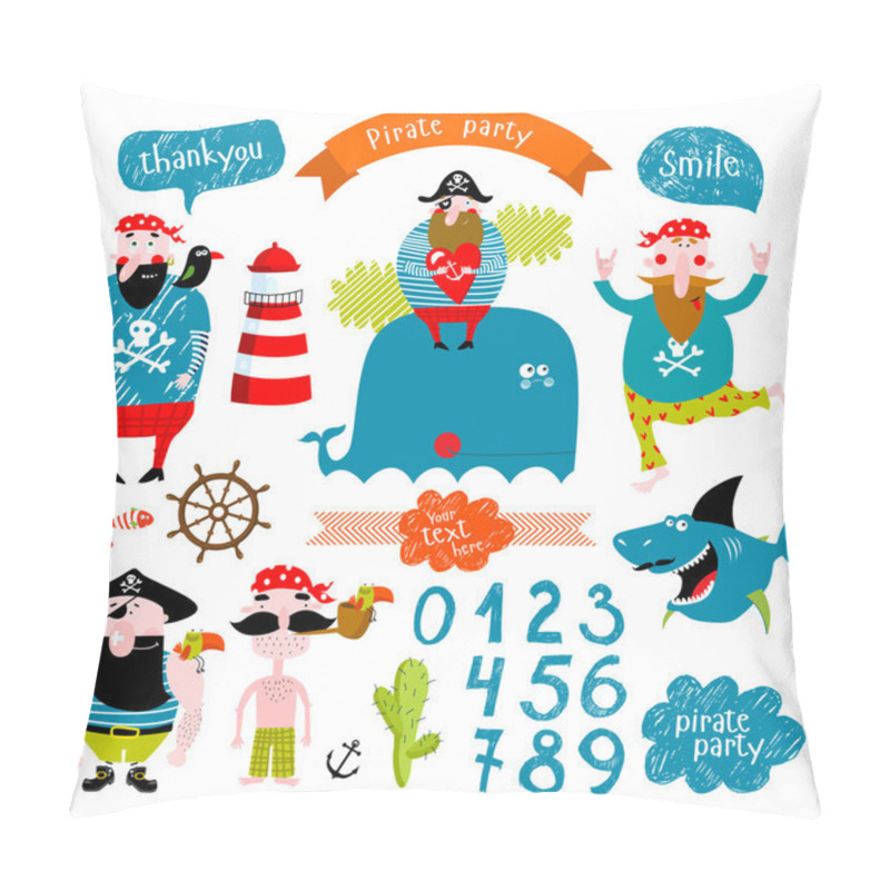 Personality  Set For A Pirate Party Pillow Covers