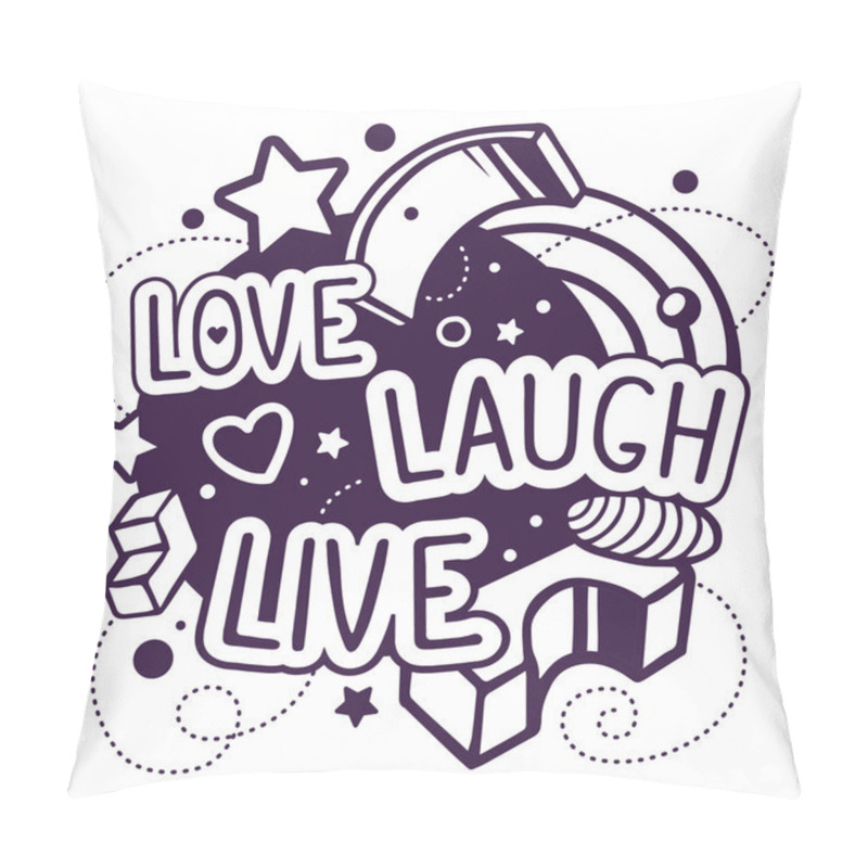 Personality  Love Laugh Live Quote Pillow Covers