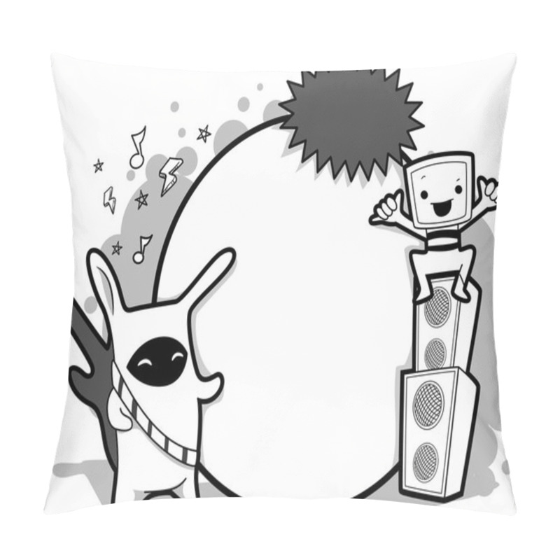 Personality  Doodle Music Frame Pillow Covers