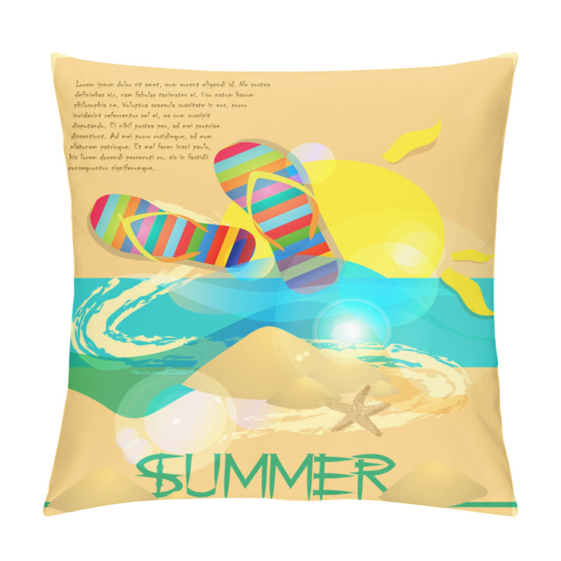 Personality  Summer Holidays Vector Background. Pillow Covers