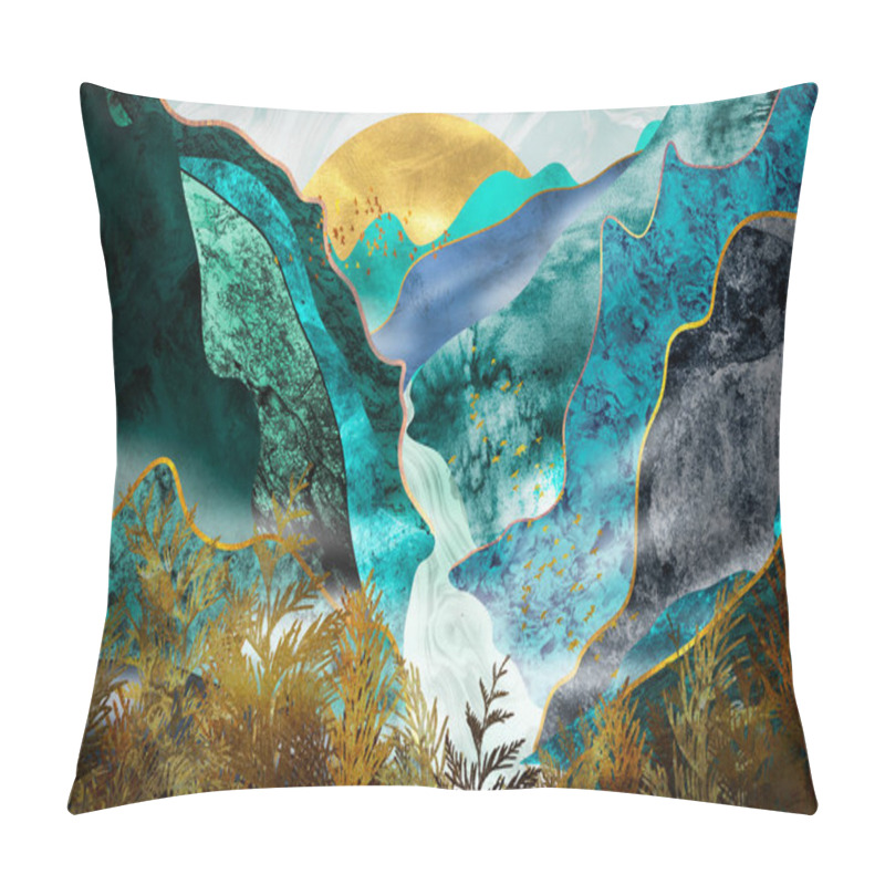 Personality  The Vibrant Turquoise Valleys Pillow Covers