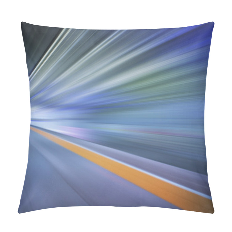 Personality  Motion Blur Of Moving Train Pillow Covers