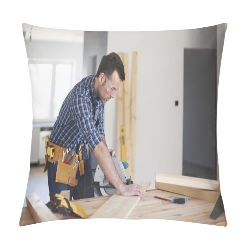 Personality  Young Handsome Carpenter Pillow Covers