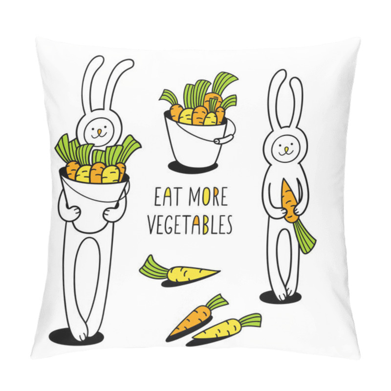 Personality  Eat More Vegetables Pillow Covers