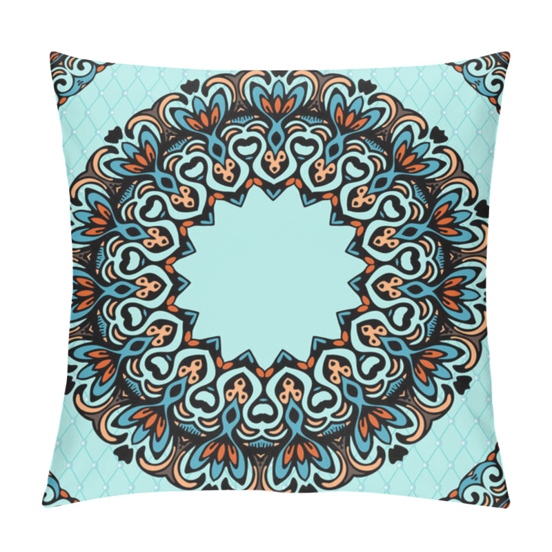 Personality  Ethnic Tribal Ornamental Vector Frame Pillow Covers