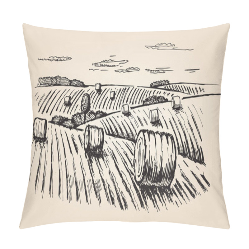 Personality  Hand Drawn Village Pillow Covers