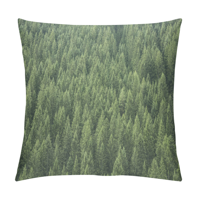 Personality  Aerial Landscape Of Green Pines Pillow Covers