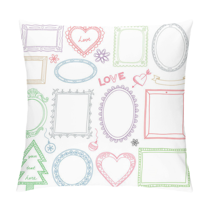 Personality  Doodle Frames Pillow Covers