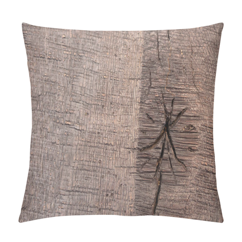 Personality  Close-up Shot Of Brown Wooden Texture Pillow Covers