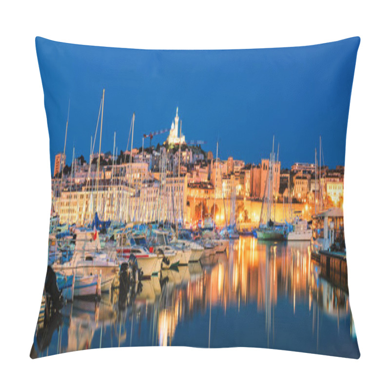 Personality  Marseille Old Port In The Night. Marseille, France Pillow Covers