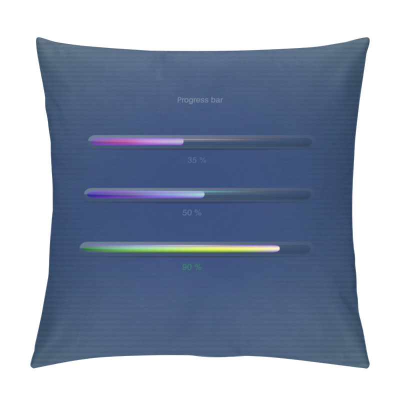 Personality  Vector Progress Bars. Vector Illustration. Pillow Covers