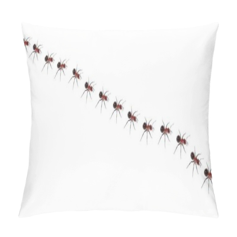 Personality  Realistic 3d Render Of Ants Walking Pillow Covers