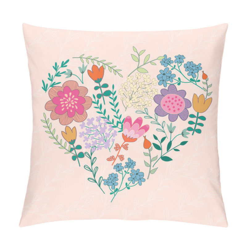 Personality  Heart Of Flowers Pillow Covers