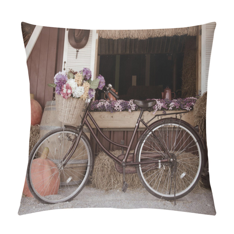 Personality  Bicycle And Flowers. Pillow Covers