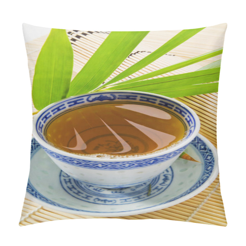 Personality  Green Tea In Bowl  Pillow Covers