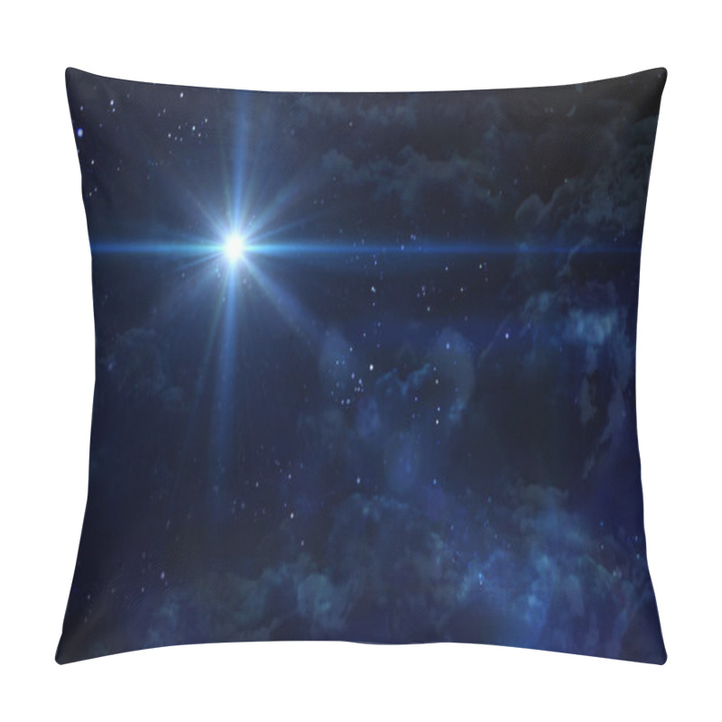 Personality  Starry Night Blue Star Cross Planet Pillow Covers